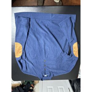 Hengsheng Jeans Corduroy Mens L Blue 4 Button‎ Cotton Blend Elbow Patches VTG